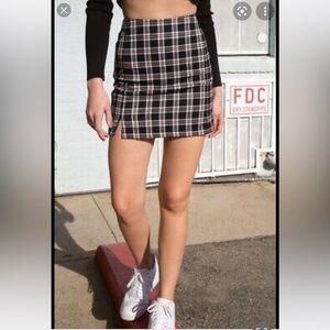 Brandy Melville plaid mini skirt
